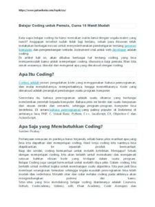 Cara belajar coding gratis untuk pemula tahun 2026