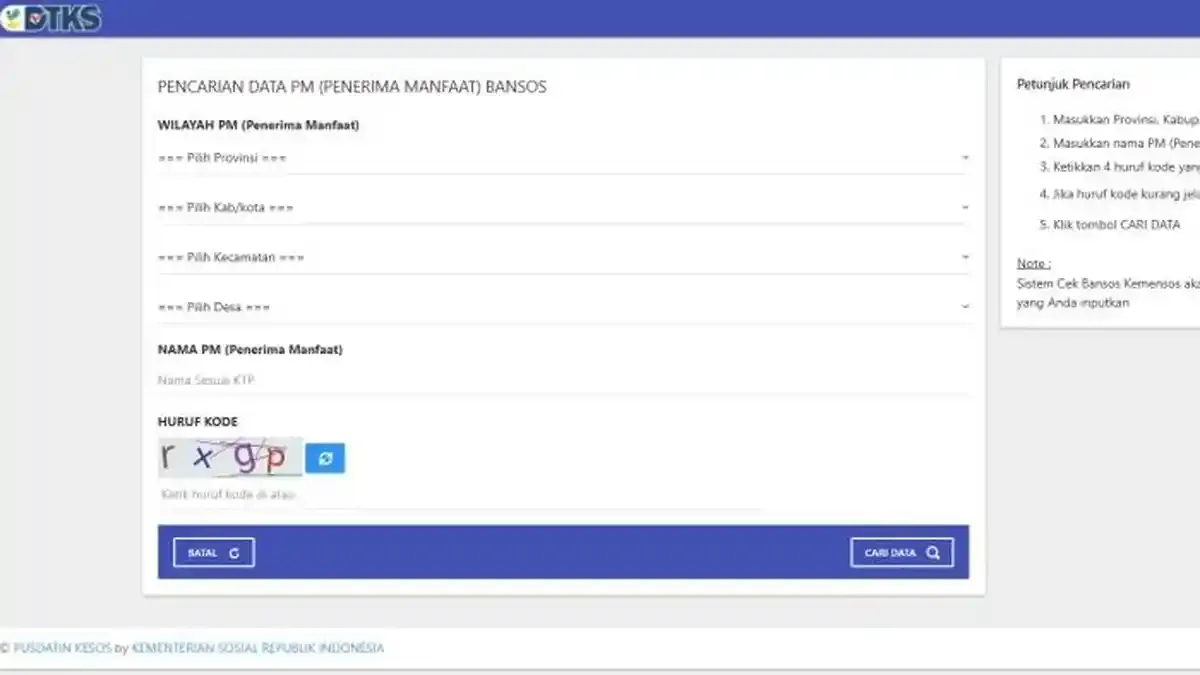 Cara Cek Bansos Kemensos Terbaru 2026 dan Panduan Ubah Desil