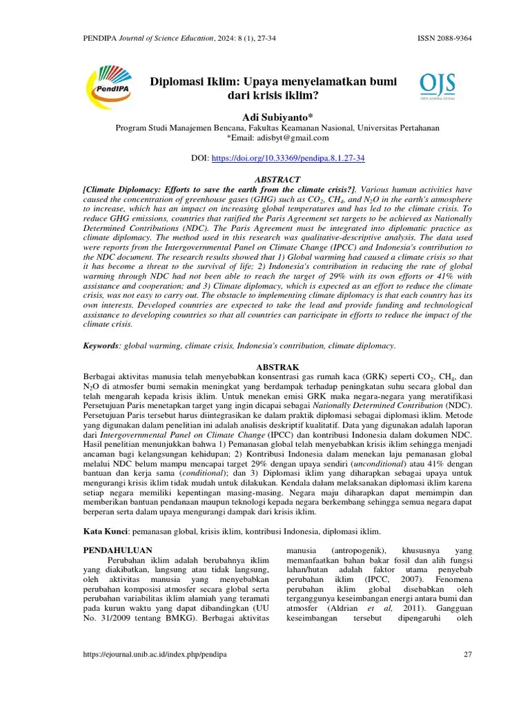 Riset kolaboratif Kemendiktisaintek Atasi Krisis Iklim 2026