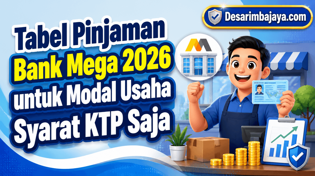 Tabel Pinjaman Bank Mega 2026 untuk Modal Usaha Syarat KTP Saja